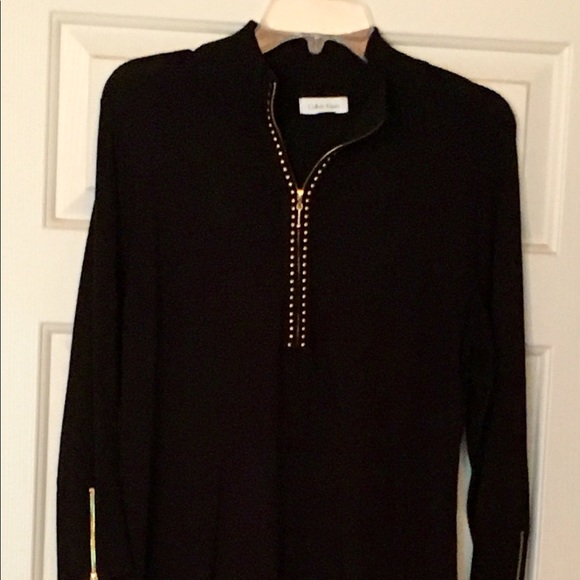 Calvin Klein Dresses & Skirts - Calvin Klein sweater dress black. 3/4 sleeves.